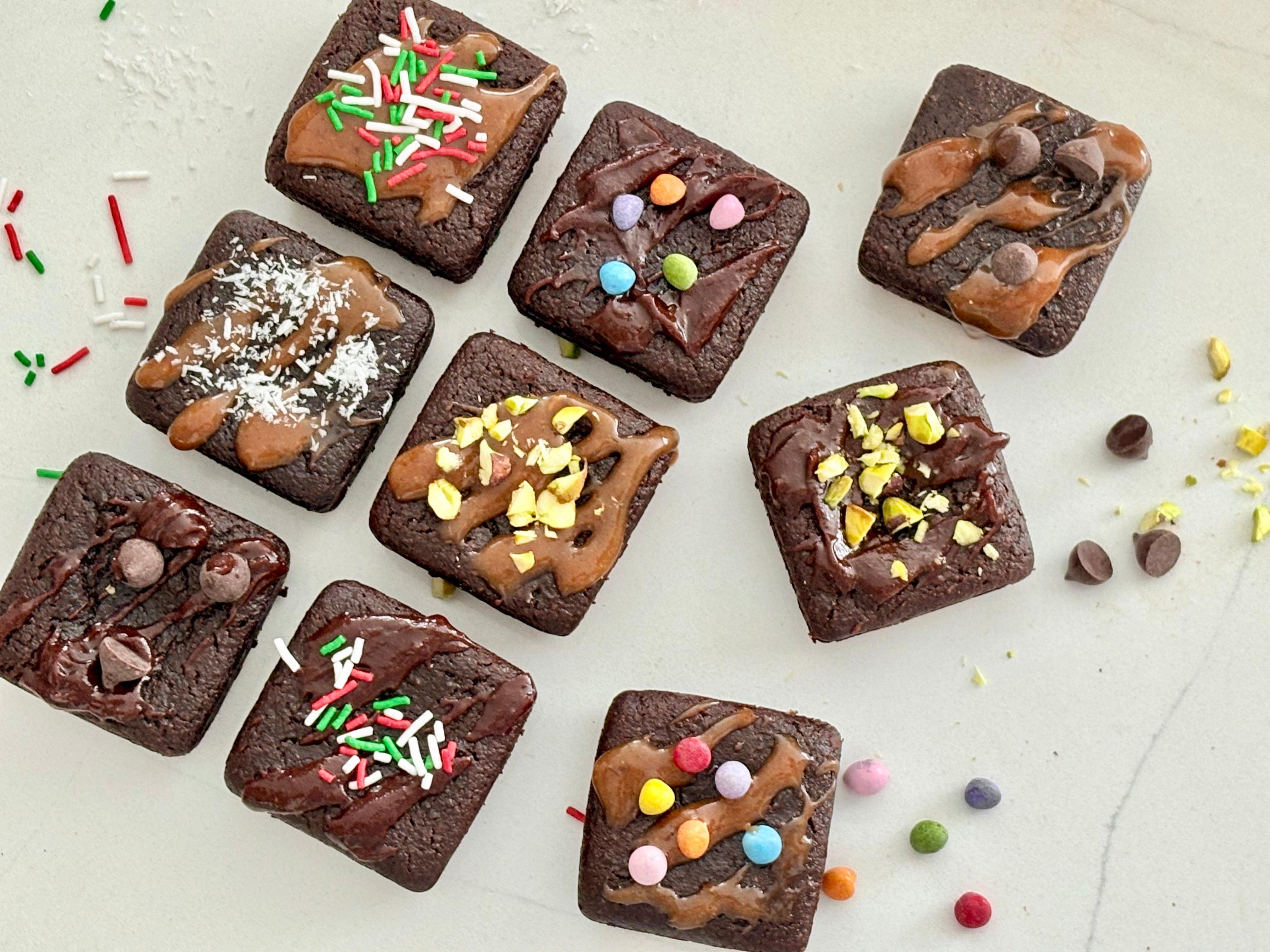 Organic Gluten-Free Brownies with Toppings | Healthy Haven Bakery