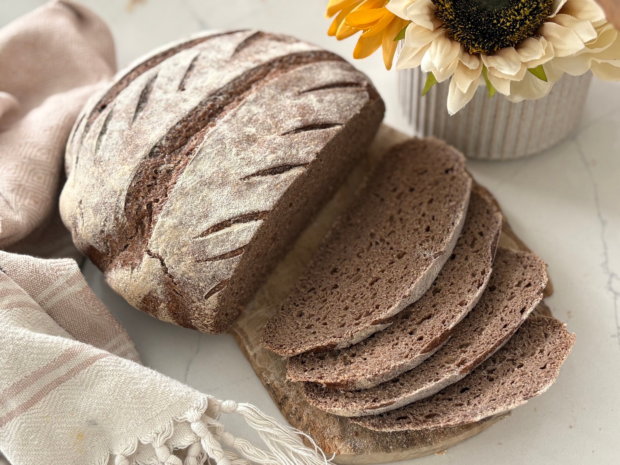 Organic Gluten-Free Sourdough Loaf. NO YEAST!