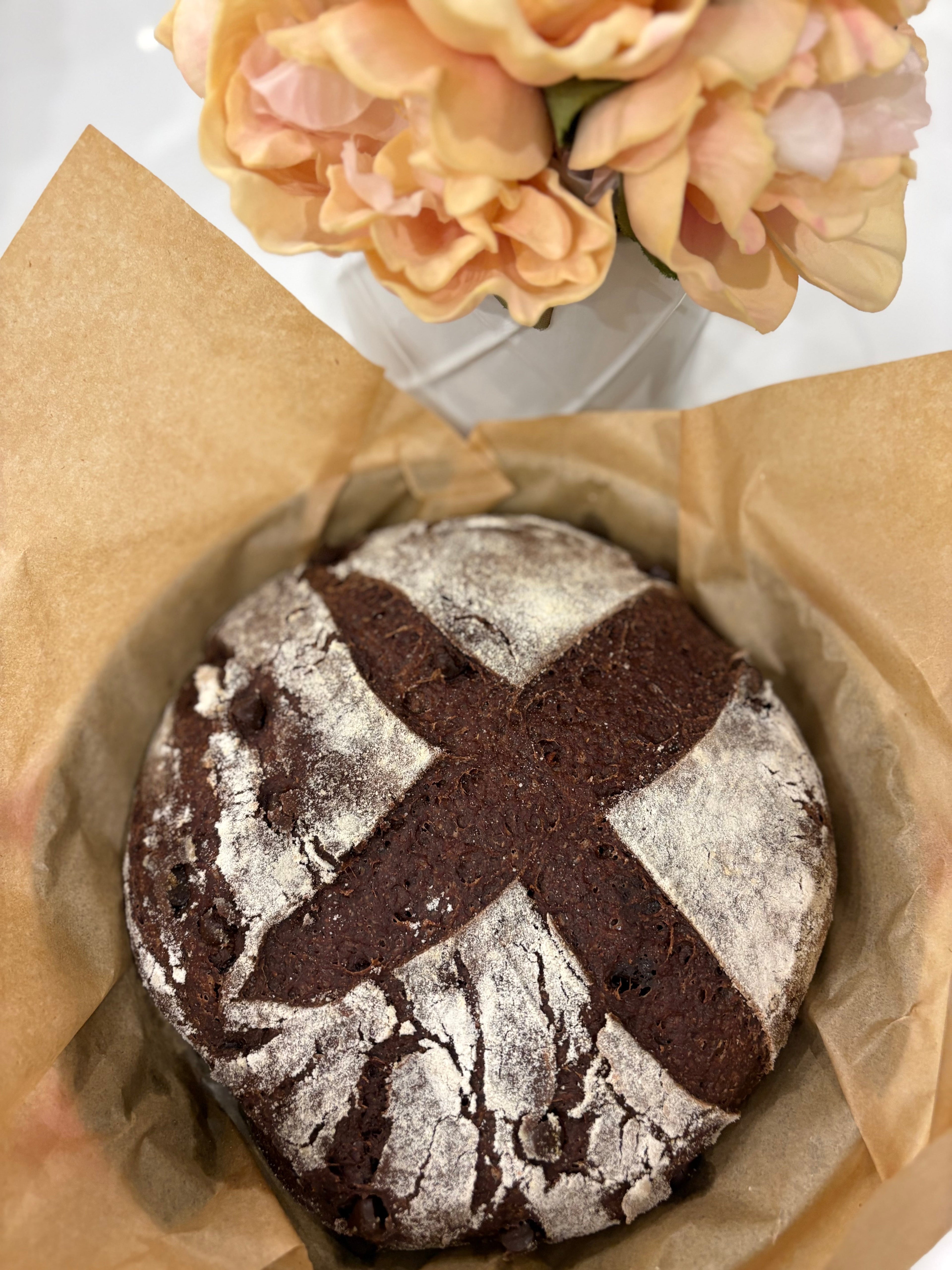 Organic Gluten-Free Double-Chocolate Sourdough Bread (NO YEAST!)