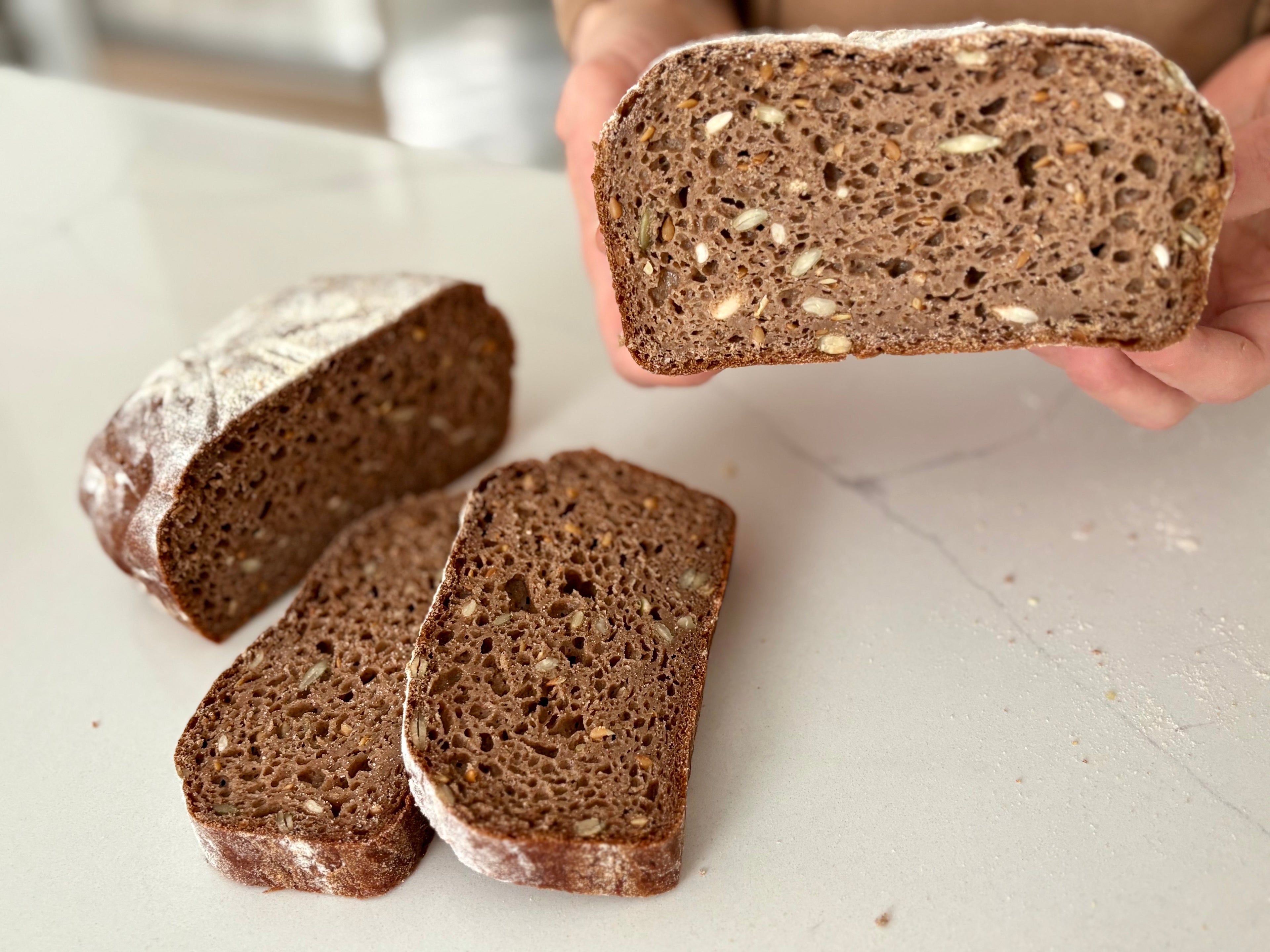 Organic Gluten-Free Seeded Multigrain Bread NO YEAST!