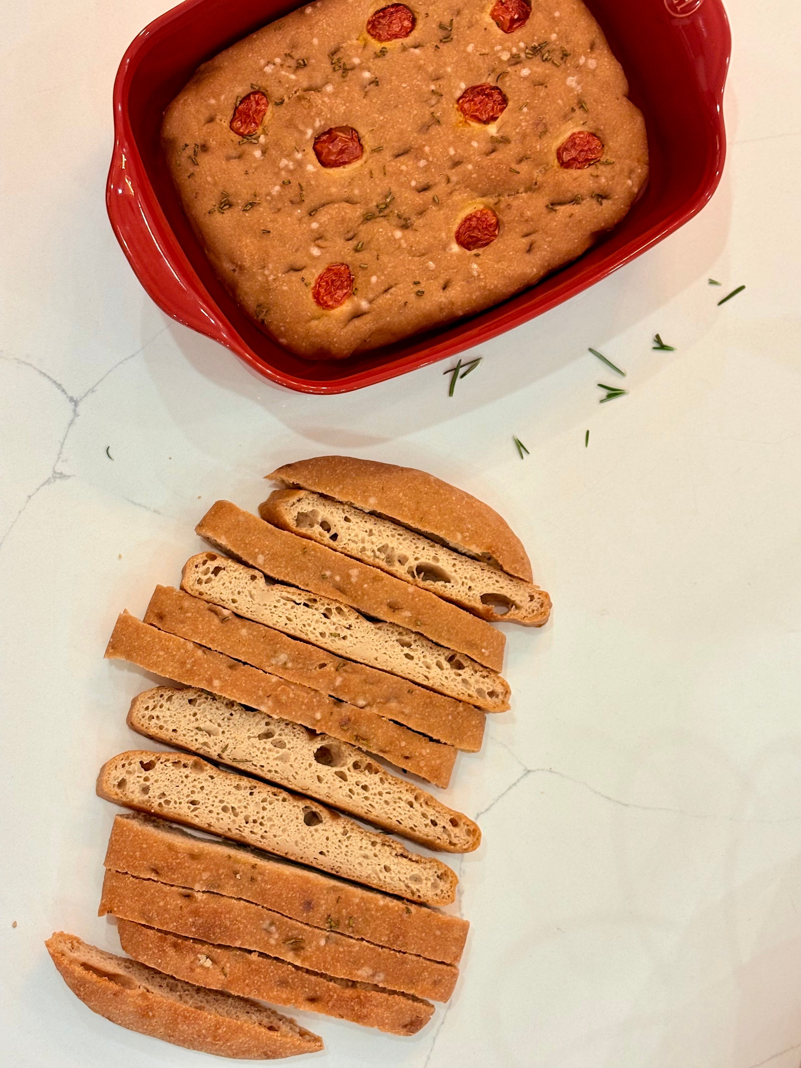 Pan Focaccia Orgánico Sin Gluten (¡SIN LEVADURA!)