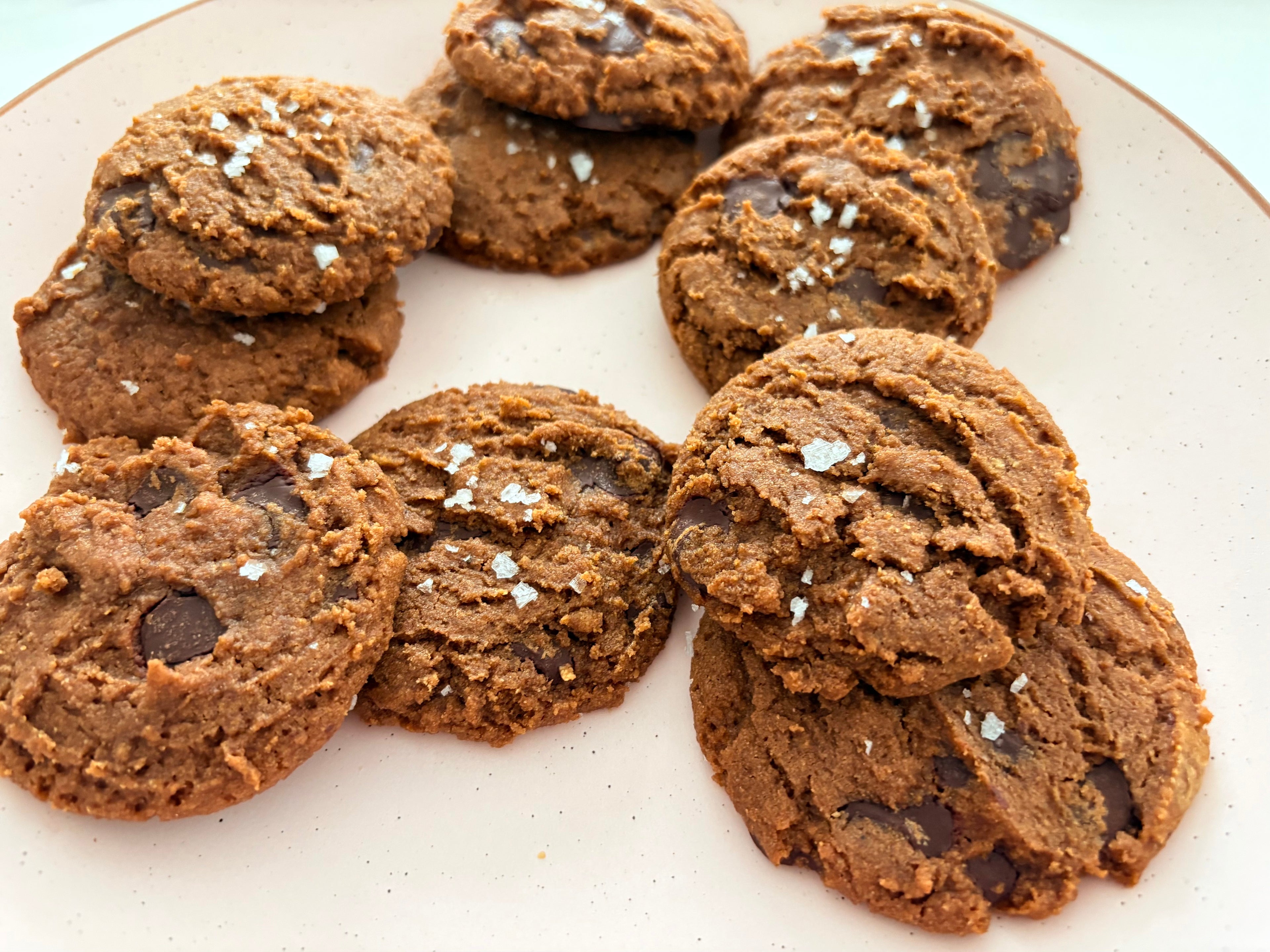 Organic Gluten-Free Sourdough Chocolate Chip Cookies with Flaky Salt NO YEAST!