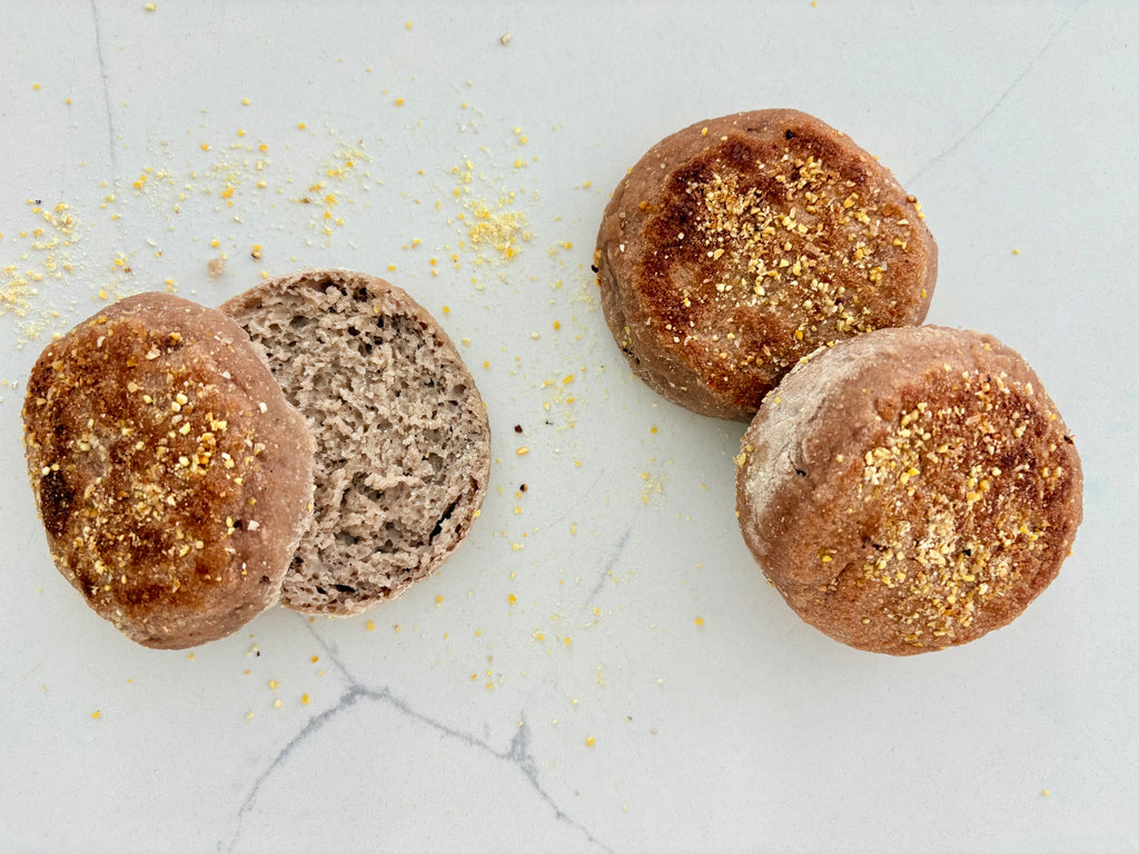 Organic Gluten-Free Sourdough English Muffins (NO YEAST!)