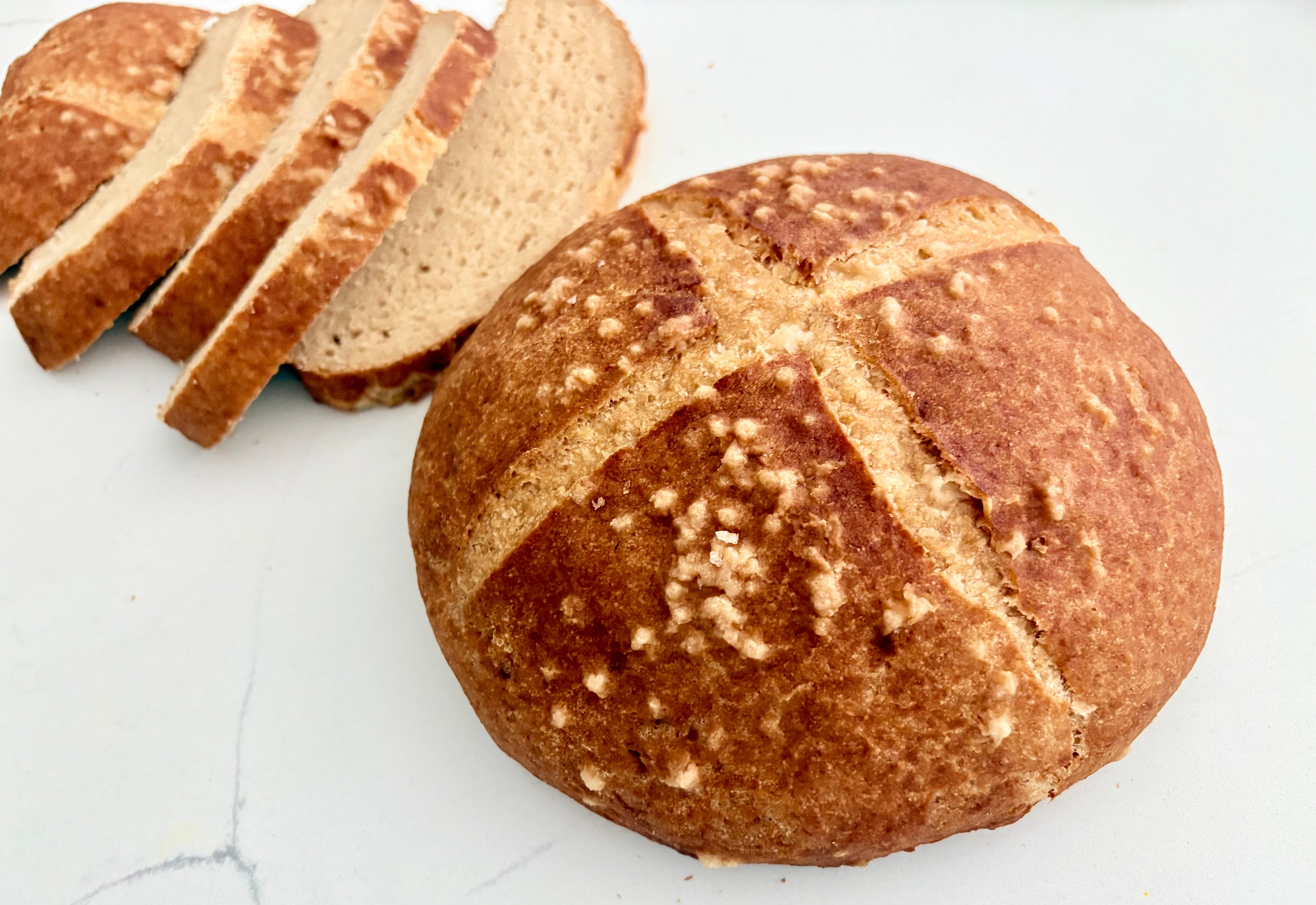 Organic Gluten-Free Sourdough Pretzel Bread (NO YEAST!)